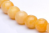 CYJ05 12mm round 16 inches yellow jade gemstone beads Wholesale