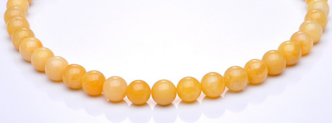 CYJ06 14mm round 16 inches yellow jade gemstone beads Wholesale