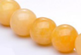 CYJ08 18mm round 16 inches yellow jade gemstone beads Wholesale