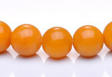 CYJ09 16 inches 4mm round yellow jade gemstone beads Wholesale