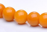 CYJ14 16 inches 12mm round yellow jade gemstone beads Wholesale