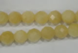 CYJ153 15.5 inches 10mm faceted round yellow jade beads wholesale