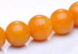 CYJ16 16mm round 16 inches yellow jade gemstone beads Wholesale