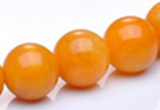 CYJ17 18mm round 16 inches yellow jade gemstone beads Wholesale