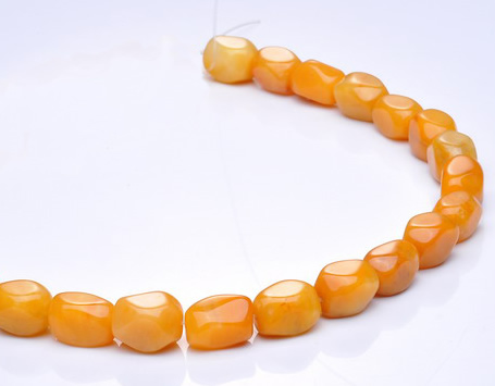 CYJ18 10*14mm irregular yellow jade gemstone beads Wholesale