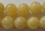 CYJ255 15.5 inches 14mm round yellow jade beads wholesale