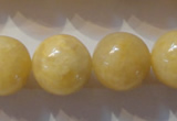 CYJ257 15.5 inches 18mm round yellow jade beads wholesale