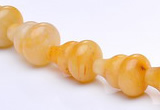 CYJ27 6*10mm calabash yellow jade gemstone beads Wholesale