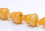 CYJ28 9*13mm calabash yellow jade gemstone beads Wholesale