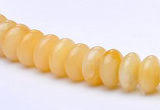 CYJ29 16 inch 4*8mm roundel yellow jade gemstone beads Wholesale