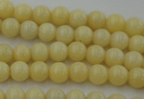 CYJ301 15.5 inches 6mm round yellow jade beads wholesale