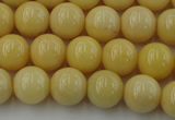 CYJ302 15.5 inches 8mm round yellow jade beads wholesale