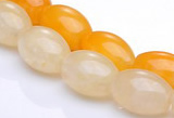 CYJ33 16 inches 8*12mm rice yellow jade gemstone beads Wholesale