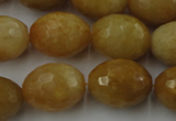 CYJ335 15.5 inches 16*20mm faceted rice yellow jade beads wholesale