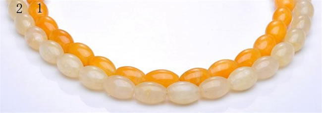 CYJ35 16 inch 13*18mm rice yellow jade gemstone beads Wholesale