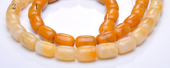 CYJ36 10*14mm egg-shaped yellow jade gemstone beads Wholesale