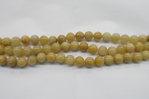 CYJ401 15.5 inches 6mm round yellow jade gemstone beads