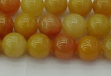 CYJ622 15.5 inches 8mm round yellow jade beads wholesale