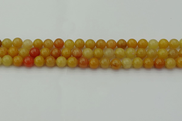 CYJ622 15.5 inches 8mm round yellow jade beads wholesale