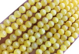 CYJ666 15 inches 4mm round dyed yellow jade beads wholesale