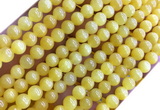 CYJ667 15 inches 6mm round dyed yellow jade beads wholesale