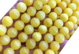 CYJ669 15 inches 10mm round dyed yellow jade beads wholesale