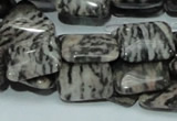 CZJ10 16 inches 12*16mm rectangle zebra jasper gemstone beads