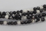 CZJ201 15.5 inches 4mm round black & white zebra jasper beads