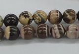 CZJ251 15.5 inches 10mm round zebra jasper beads wholesale