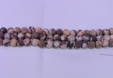 CZJ262 15.5 inches 8mm round matte zebra jasper beads