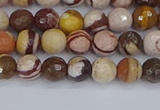 CZJ279 15.5 inches 6mm faceted round zebra jasper beads