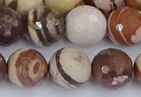 CZJ282 15.5 inches 12mm faceted round zebra jasper beads