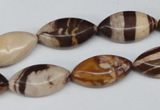 CZJ354 15.5 inches 10*20mm marquise zebra jasper beads wholesale