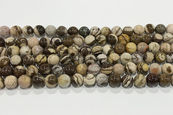 CZJ422 15.5 inches 8mm round Australian zebra jasper beads wholesale