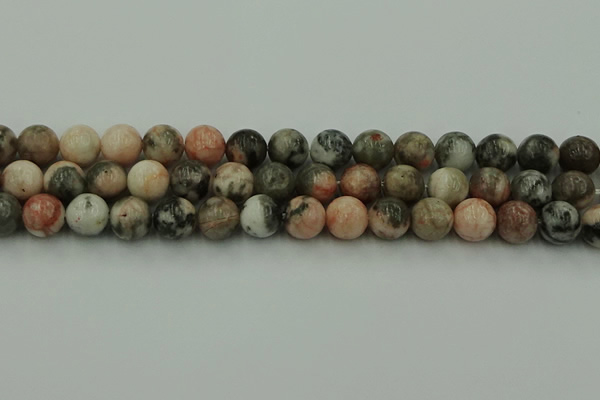 CZJ553 15.5 inches 10mm round pink zebra jasper beads wholesale