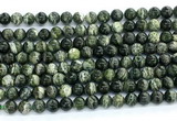 CZJ571 15.5 inches 6mm round green zebra jasper gemstone beads