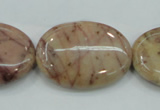 CZJ84 16 inches 22*30mm oval red zebra jasper beads wholesale