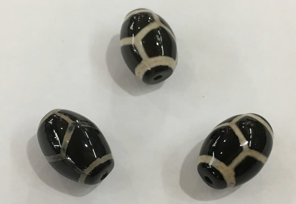 DZI350 10*14mm drum tibetan agate dzi beads wholesale