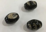 DZI353 10*14mm drum tibetan agate dzi beads wholesale