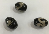 DZI355 10*14mm drum tibetan agate dzi beads wholesale