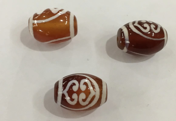 DZI367 10*14mm drum tibetan agate dzi beads wholesale