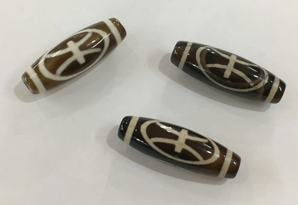 DZI460 10*30mm drum tibetan agate dzi beads wholesale