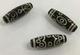 DZI490 10*30mm drum tibetan agate dzi beads wholesale