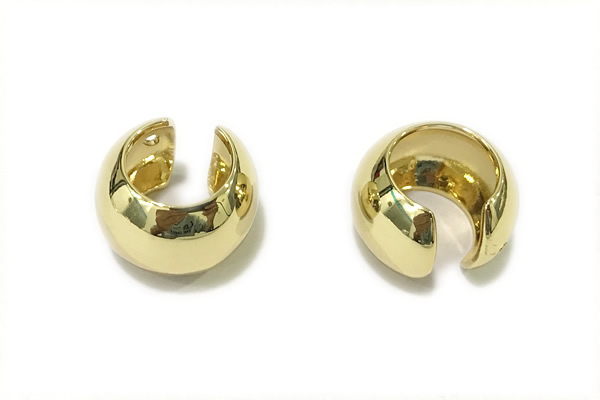 EARR54 20mm copper earrings gold plated