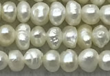 FWP07 14.5 inches 2mm - 3mm potato white freshwater pearl strands