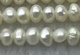 FWP09 14.5 inches 2.5mm - 3mm potato white freshwater pearl strands