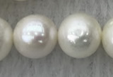 FWP105 15 inches 9mm - 10mm potato white freshwater pearl strands