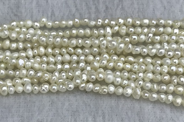 FWP11 14.5 inches 2.8mm potato white freshwater pearl strands