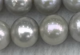 FWP143 15 inches 8mm - 9mm potato grey freshwater pearl strands