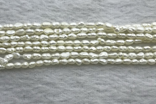 FWP150 14.5 inches 1.8mm - 2mm rice white freshwater pearl strands